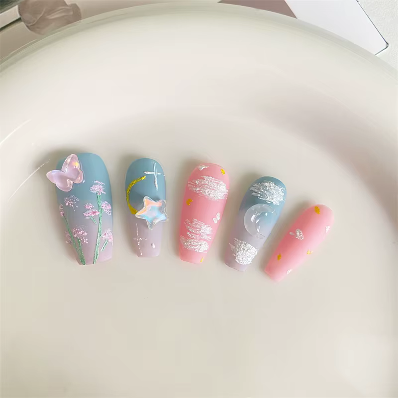 Faux Ongles Adhésifs et Réutilisables pour Femme