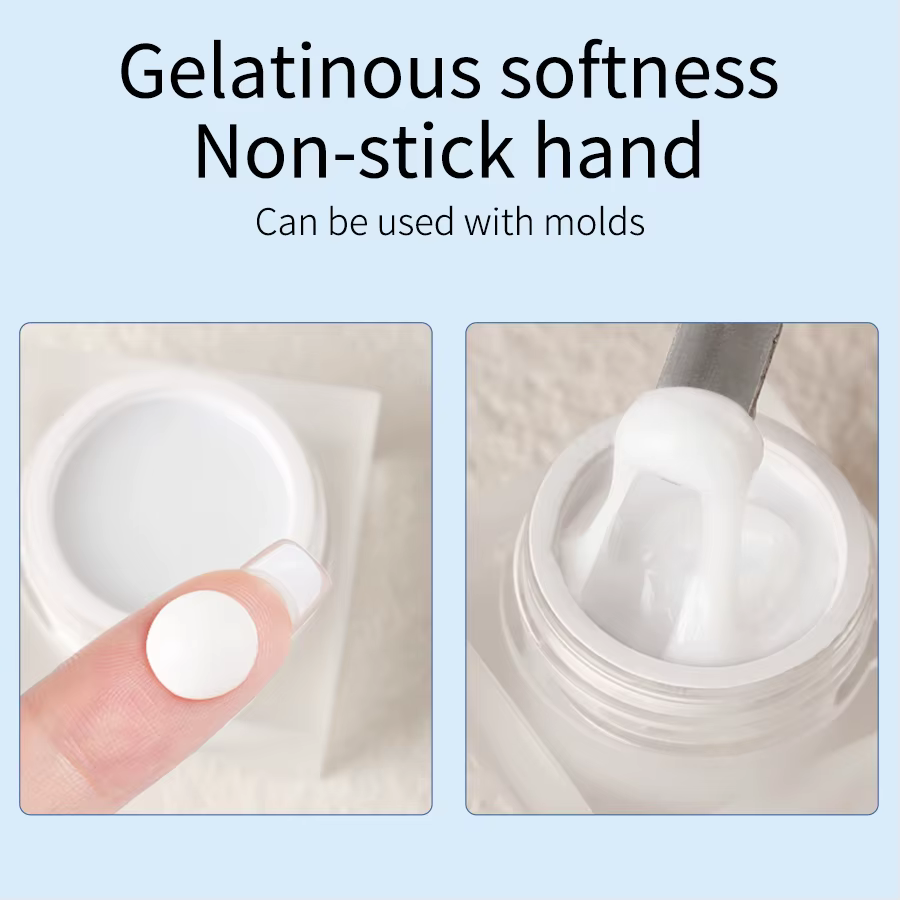 RSNAIL 5g solide sculpté Gel vernis à ongles antiadhésif main moulage Gel tremper UV/LED Nail Art clair blanc 3D