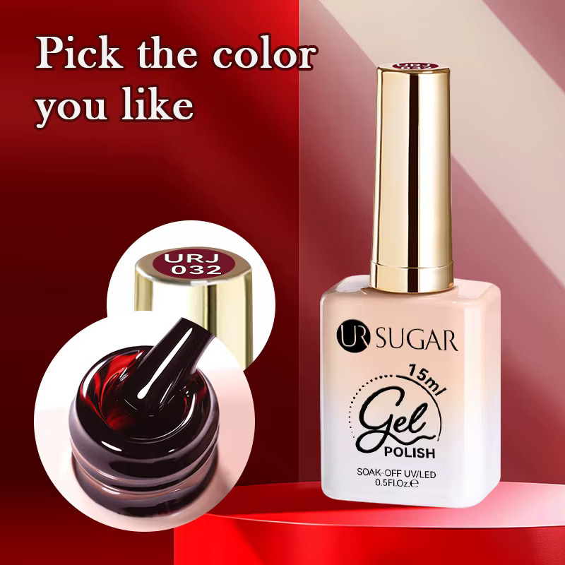 UR SUGAR 15ml vernis à ongles Gel gelée rouge sang couleur translucide cristal nu Gel
