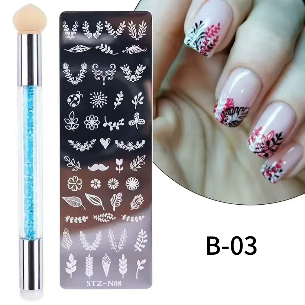 Ensemble de plaques d'estampage pour ongles