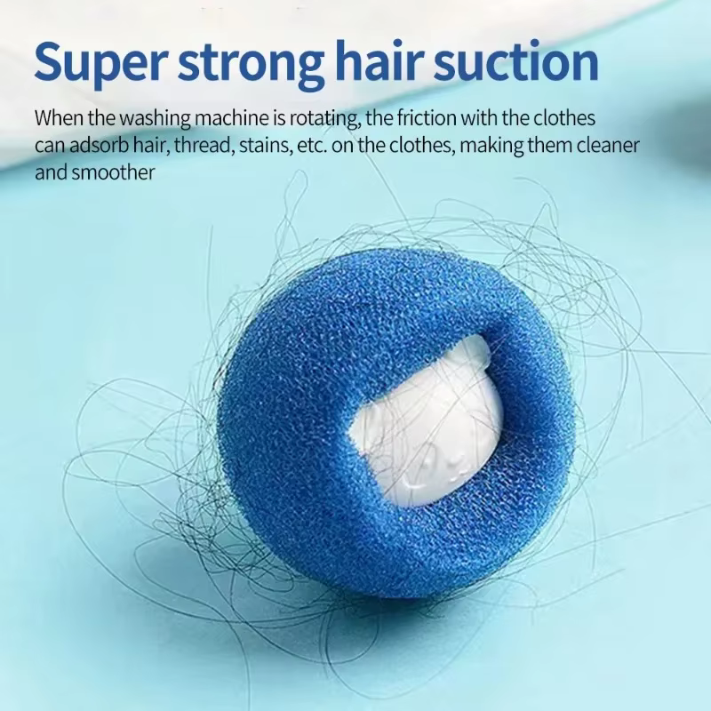 Boules à lessive collecteur de poils d'animaux pour Machine à laver collecteur de peluches de lessive réutilisable élimine la peluches des vêtements accessoires pour chats de compagnie