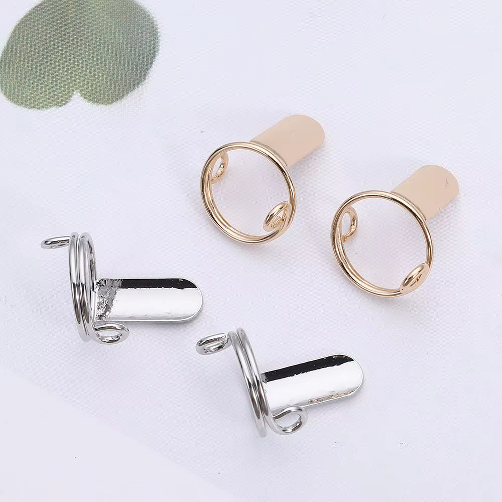 Bagues à Ongles Réutilisables en Argent pour Nail Art