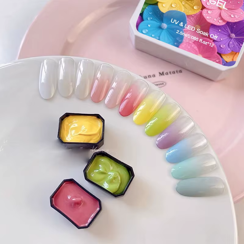 Vernis Gel Solide 12 Couleurs Effet Bonbon