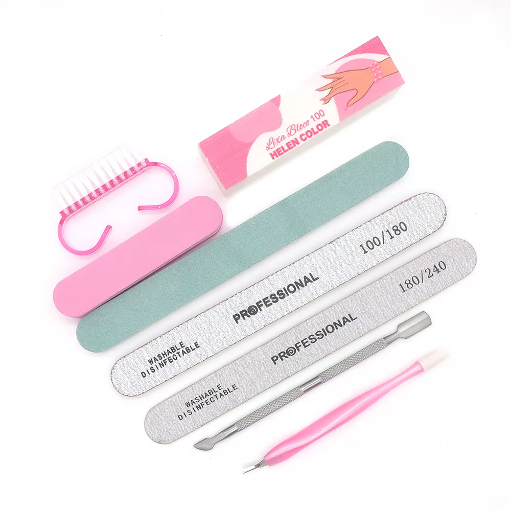 Kit d'outils de manucure et pédicure professionnel 8 pièces/ensemble : lime à ongles