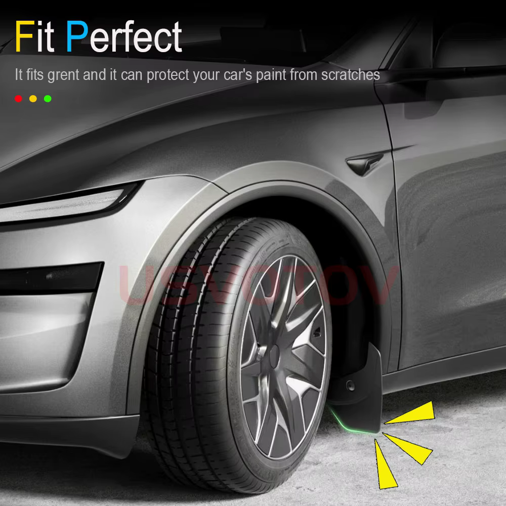 Pour Tesla Model Y et Model 3 (2025-2026) – Accessoires YL : Bavettes anti-éclaboussures toutes saisons sans perçage, pour une protection optimale de la peinture et de la carrosserie, garde au véhicul