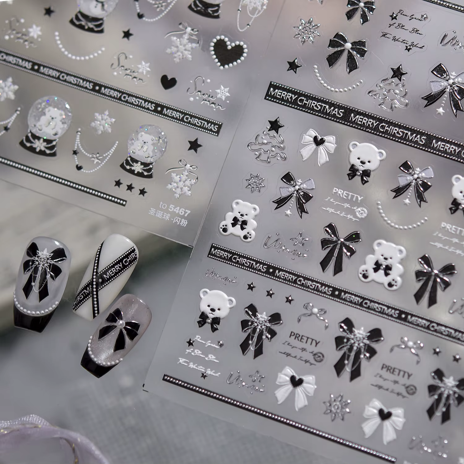 Autocollant pour ongles de noël