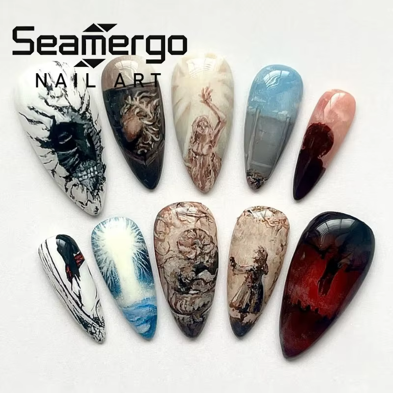 24 faux ongles à presser