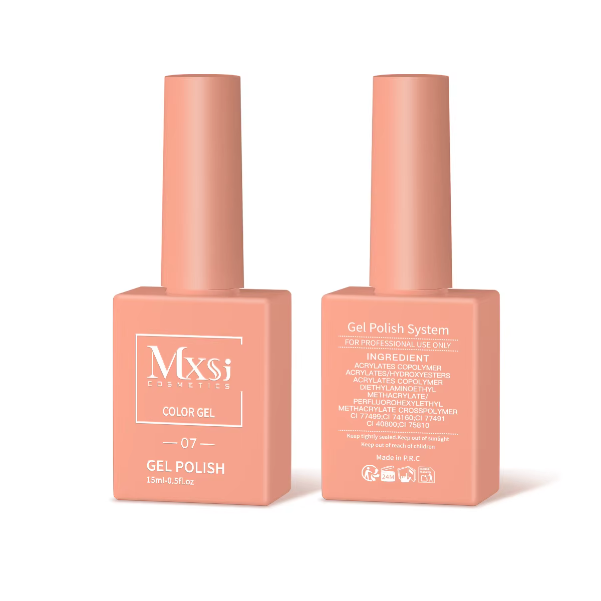 Mxsi 15ml Gel vernis à ongles néon marron bleu Royal rouge vert Pastal nu Nail Art