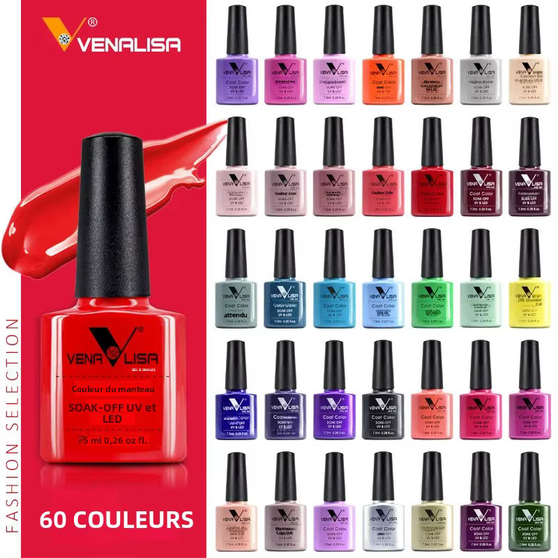 Venalisa mode brillant 7.5 ML tremper UV Gel vernis à ongles cosmétiques Nail Art manucure