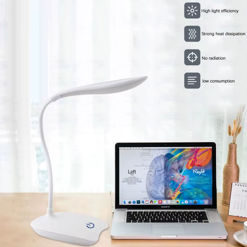 Lampe de bureau LED aste par USB, protection des yeux, veilleuse pour chambre à coucher, lampe de lecture pour étudiants, éclairage de chevet