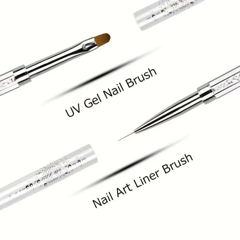 Pinceau professionnel pour nail art - Construction robuste en acier inoxydable