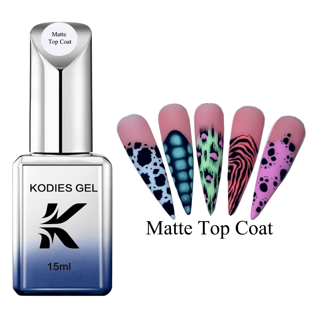 KODIES GEL mat couche de finition UV Gel vernis à ongles 15ML fort velours mat Gel
