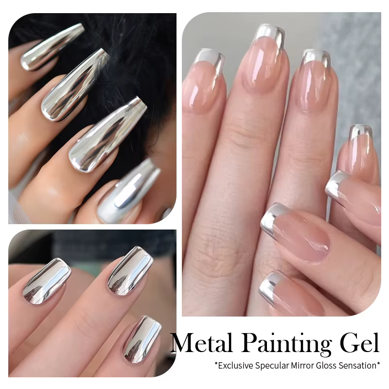 BORN PRETTY Vernis à ongles gel métallique super argenté pour bricolage