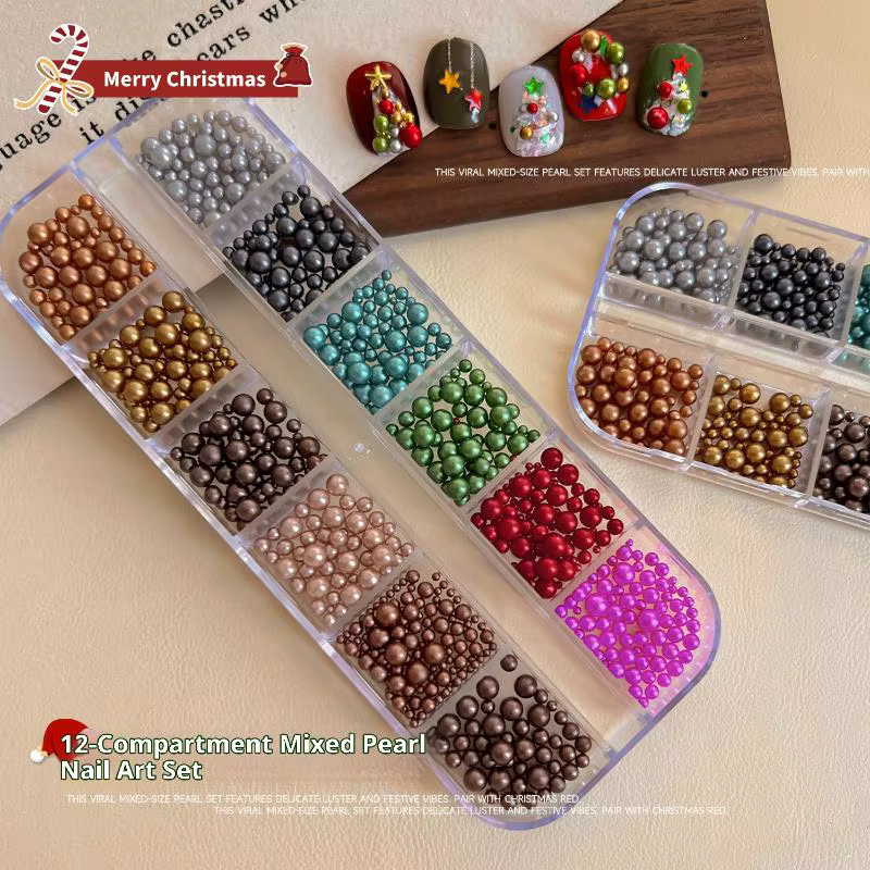 Mélange de perles rondes colorées stéréoscopiques