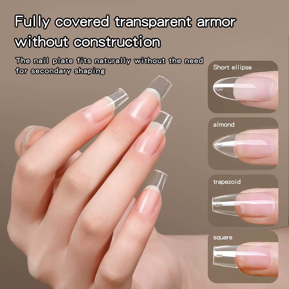KANIU 320 pièces Capsules d'ongles à presser à couverture complète