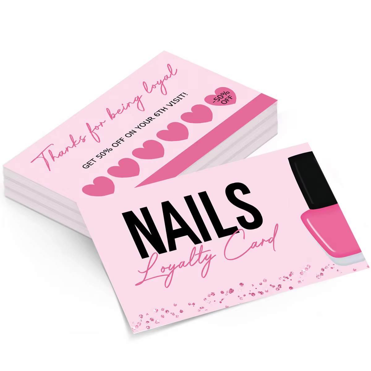 Cartes de fidélité pour salon de manucure