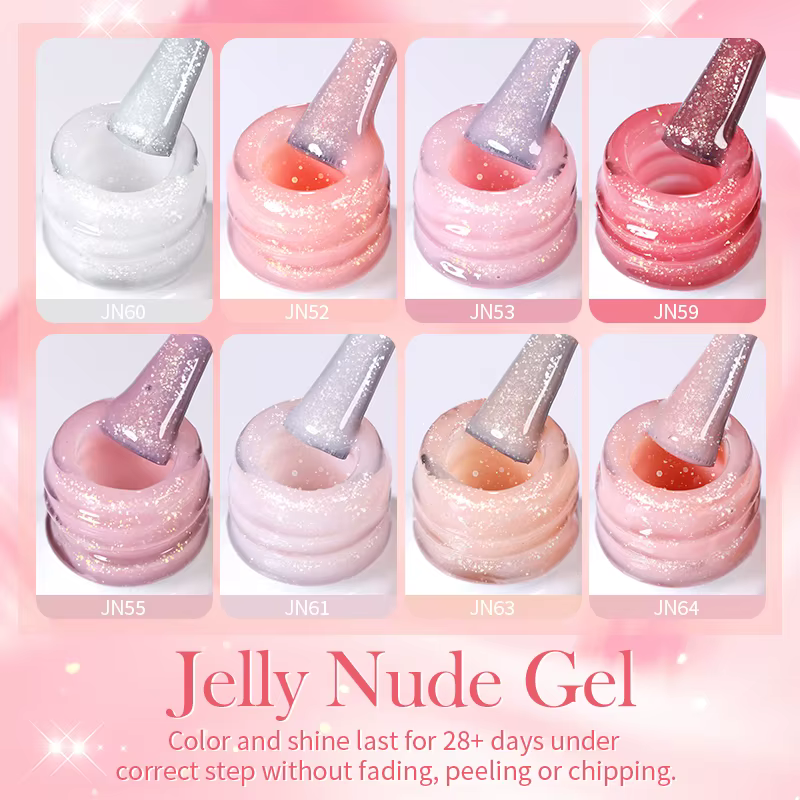 BORN PRETTY Vernis à ongles gel nu transparent gelée 10 ml