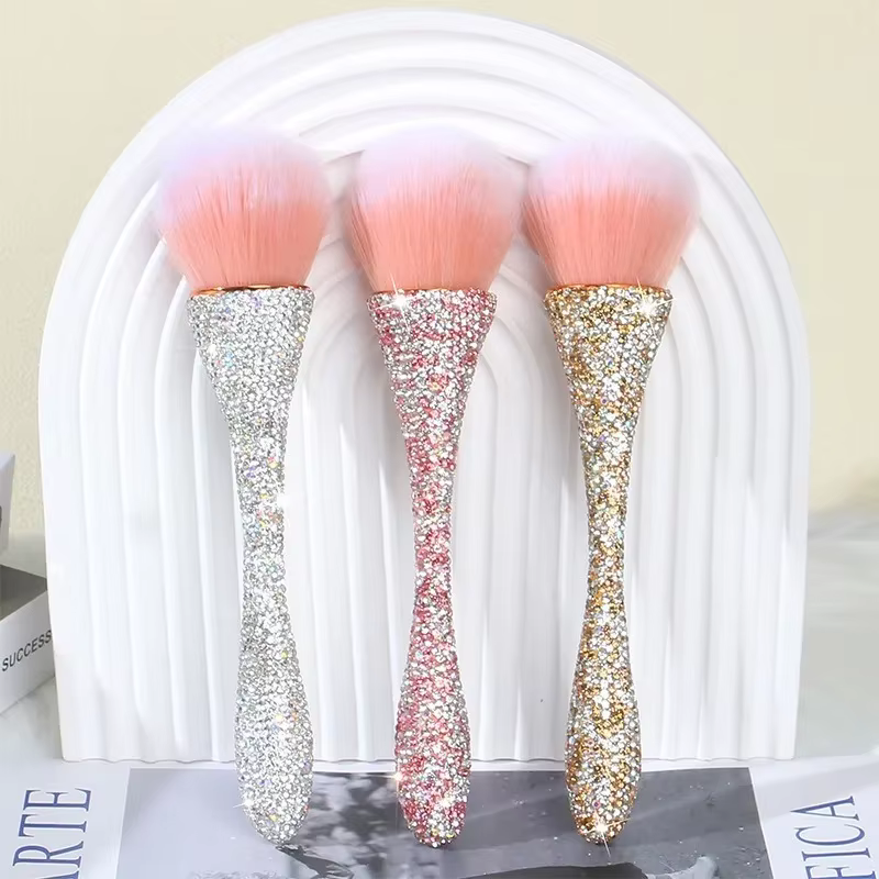 Pinceau à ongles luxueux à poignée scintillante