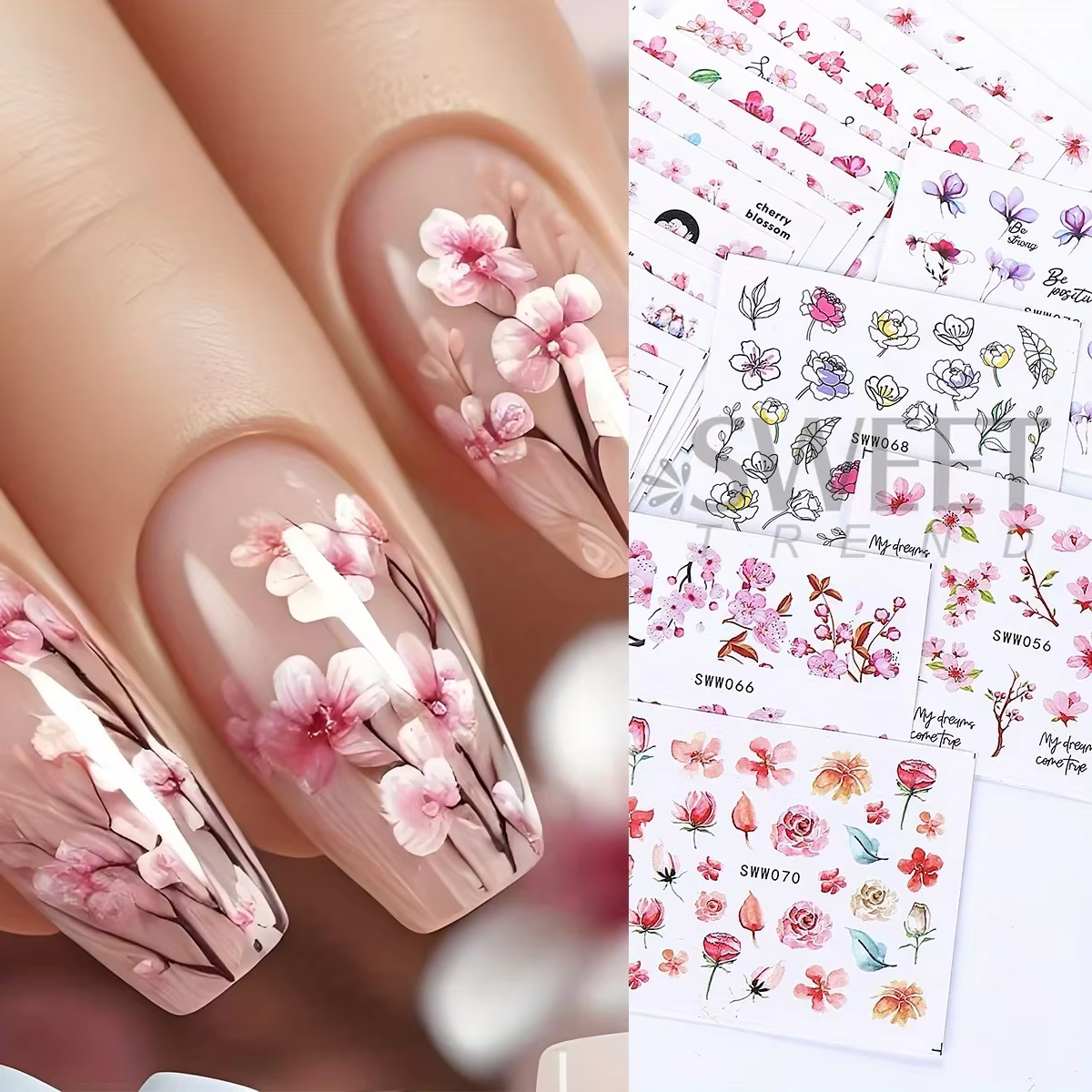 Autocollants à l'eau pour ongles
