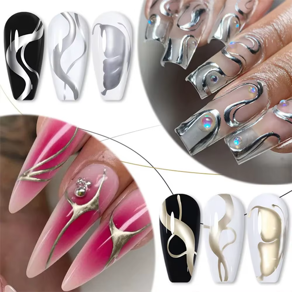 Vernis à ongles en Gel métallique argenté