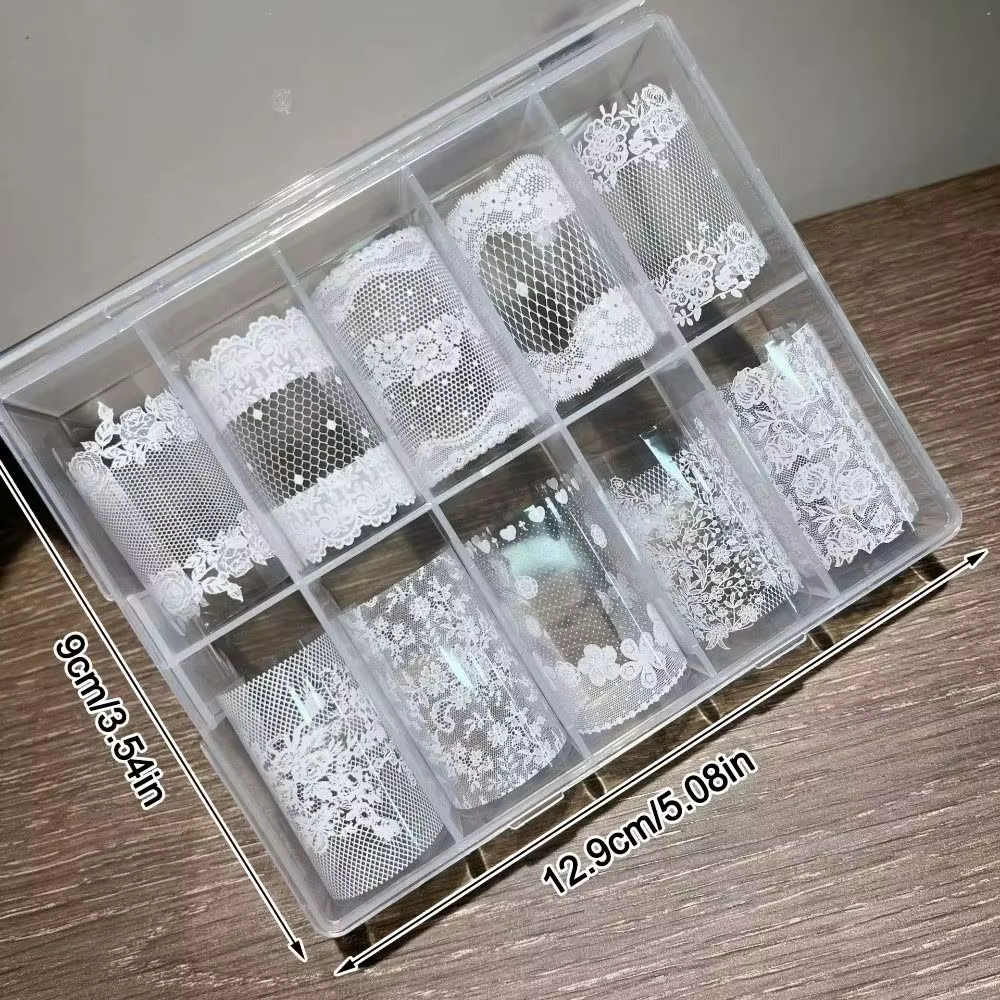 Autocollants pour ongles en dentelle à la mode