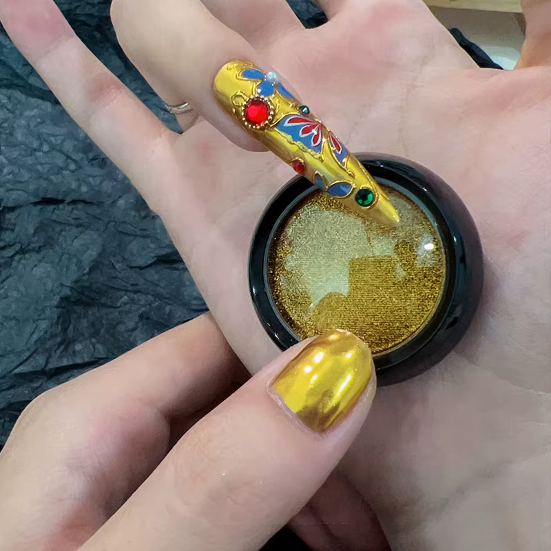 Poudre miroir métallique pour ongles