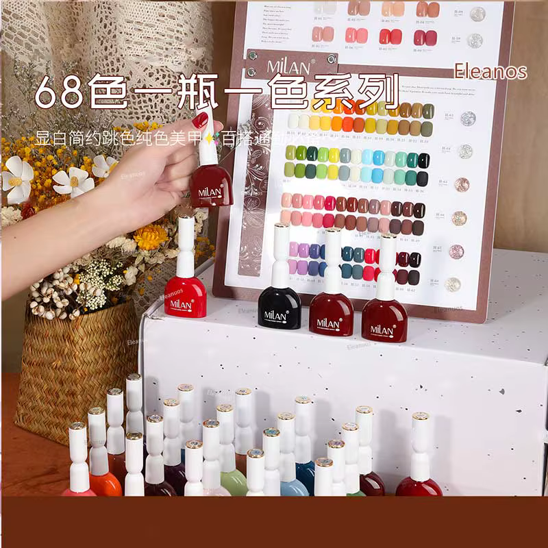 Eleanos 68 couleurs Gel vernis ensemble 15ML UV Gel émail Salon de manucure tremper paillettes