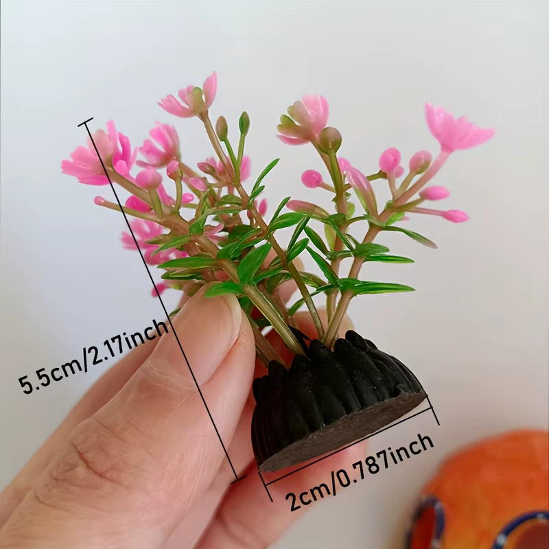 Plantes d'aquarium artificielles Abropérer Seed Vibrant, poissons divers et réalistes, décor incité précieux, 10 pièces