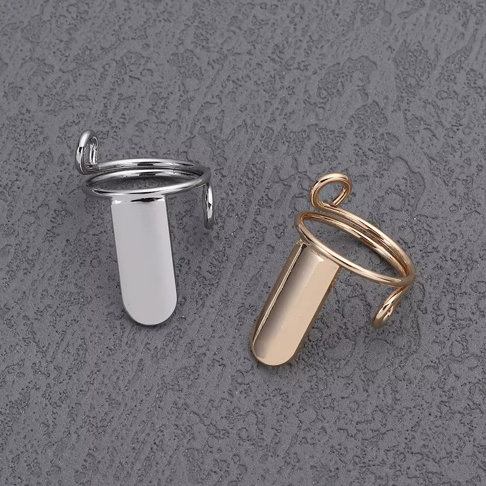 Bagues à Ongles Réutilisables en Argent pour Nail Art