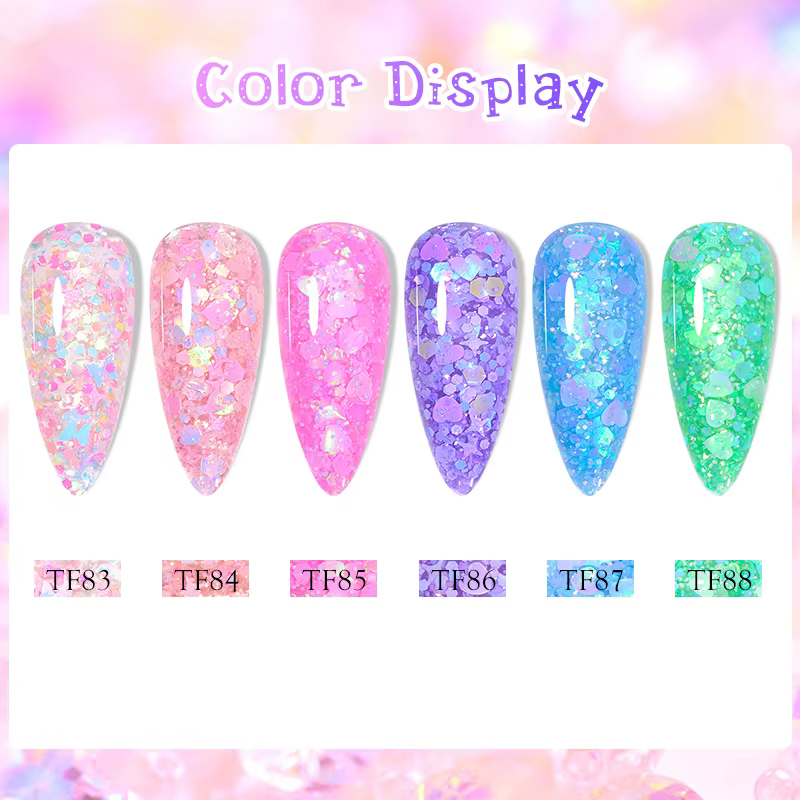 Vernis à ongles Gel à paillettes Macaron
