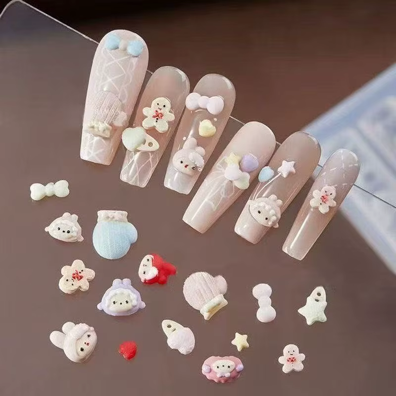 1pc ma mélodie dessin animé animaux 3D acrylique moule marguerite Nail Art décorations ongles bricolage conception