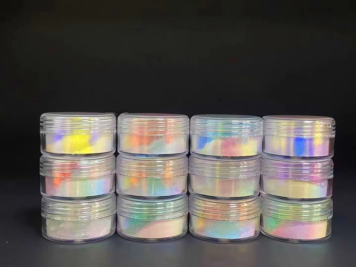 Poudre de pigment pour ongles effet miroir arc-en-ciel Aurora Opale en vrac