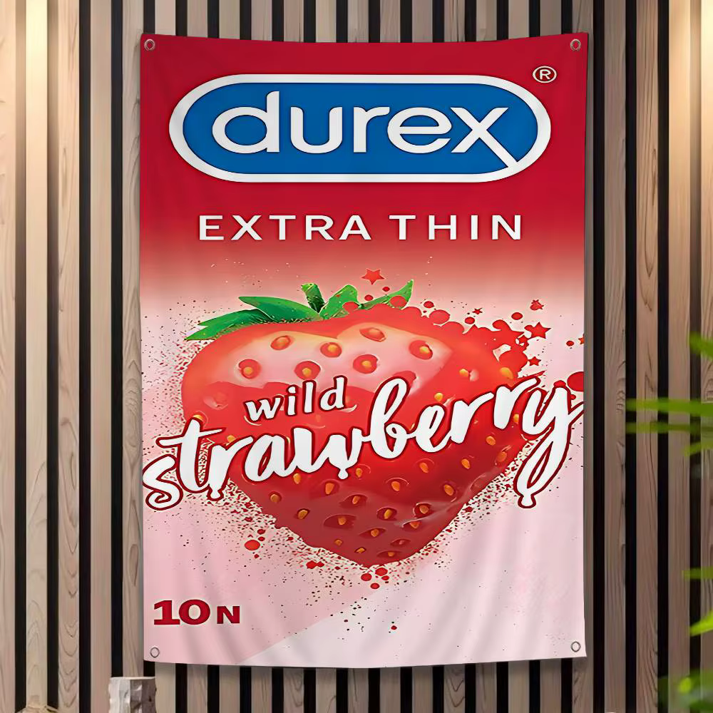 Préservatif Sexy de marque D-Durexes, grand drapeau imprimé, Art, salle de Science-Fiction, décoration de maison, bannière