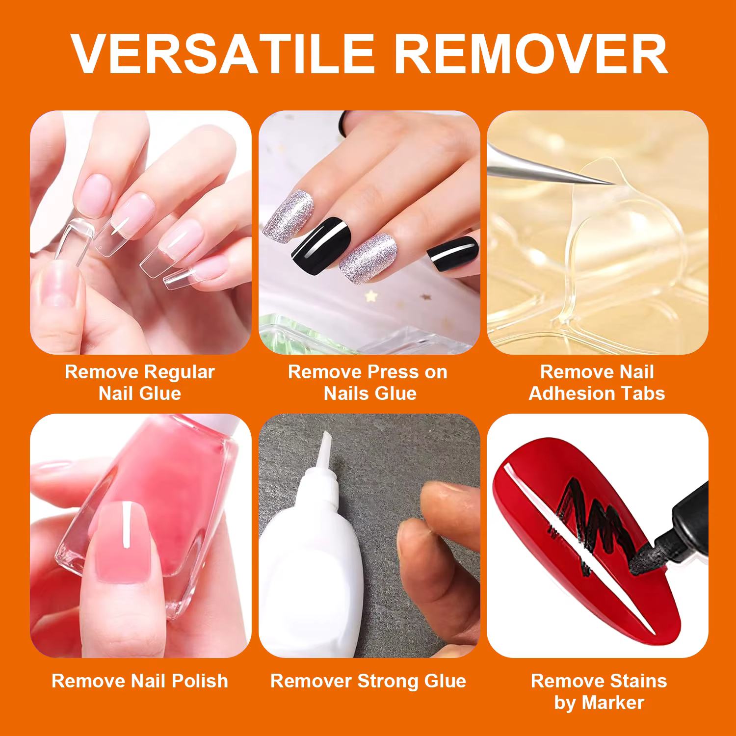 Dissolvant de colle pour faux ongles