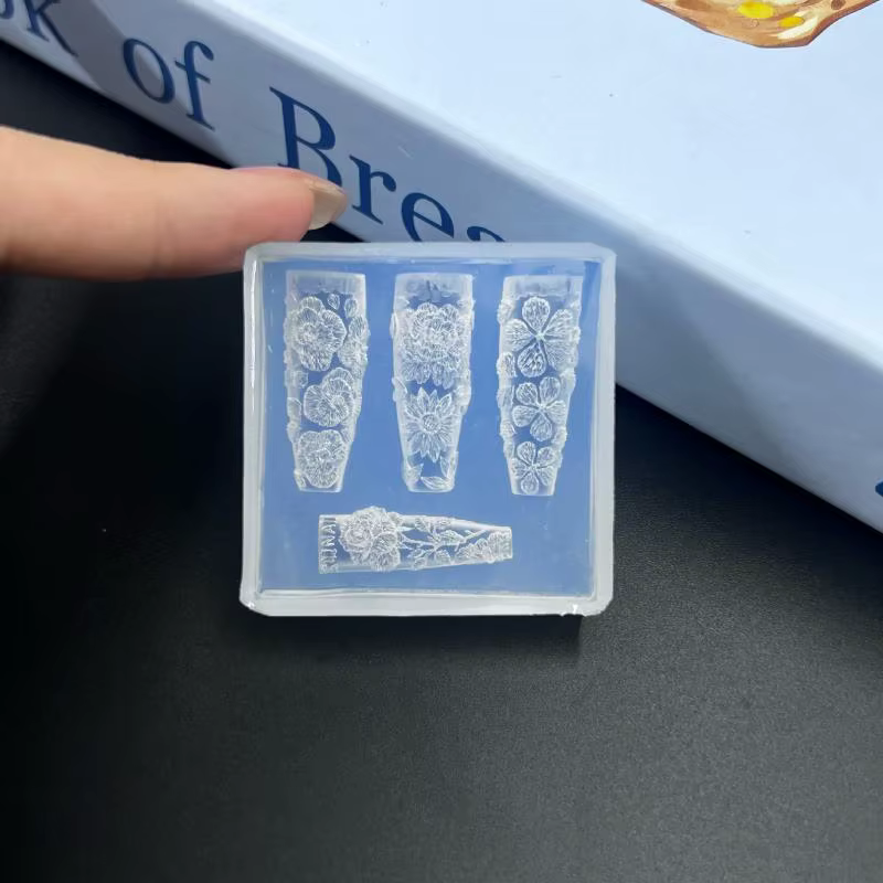 Moule à ongles en Silicone Transparent 3D