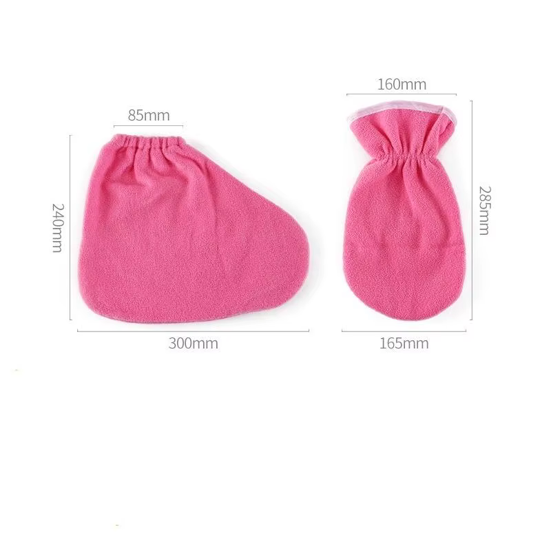 Gants de soins isolants en flanelle, 1 paire, ouverture élastique, Protection des ongles, thérapie des mains, mitaines en cire de paraffine, chauffe-ongles réutilisables pour femmes