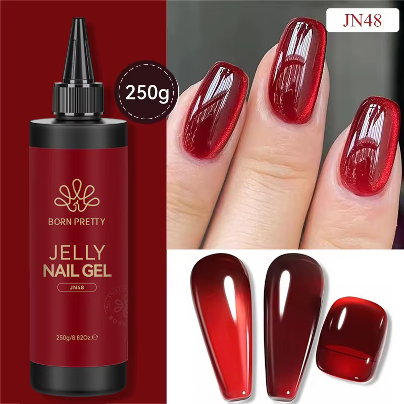 BORN PRETTY 250g gelée blanche laiteuse Gel nu vernis à ongles paquet rechargé translucide clair Semi Permanent tremper Gel UV