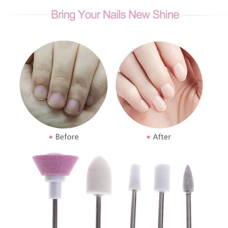 Kit professionnel 5-en-1 : Mini perceuse électrique pour ongles