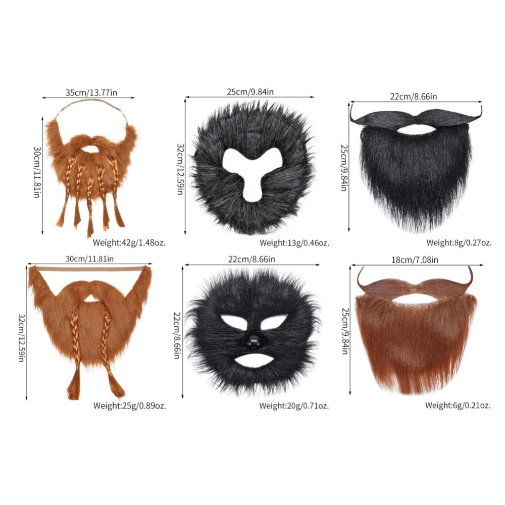 Artificia réaliste fausse barbe drôle sauvage Halloween fausse moustache vif Durable Viking tressé barbe Cosplay accessoires décoration
