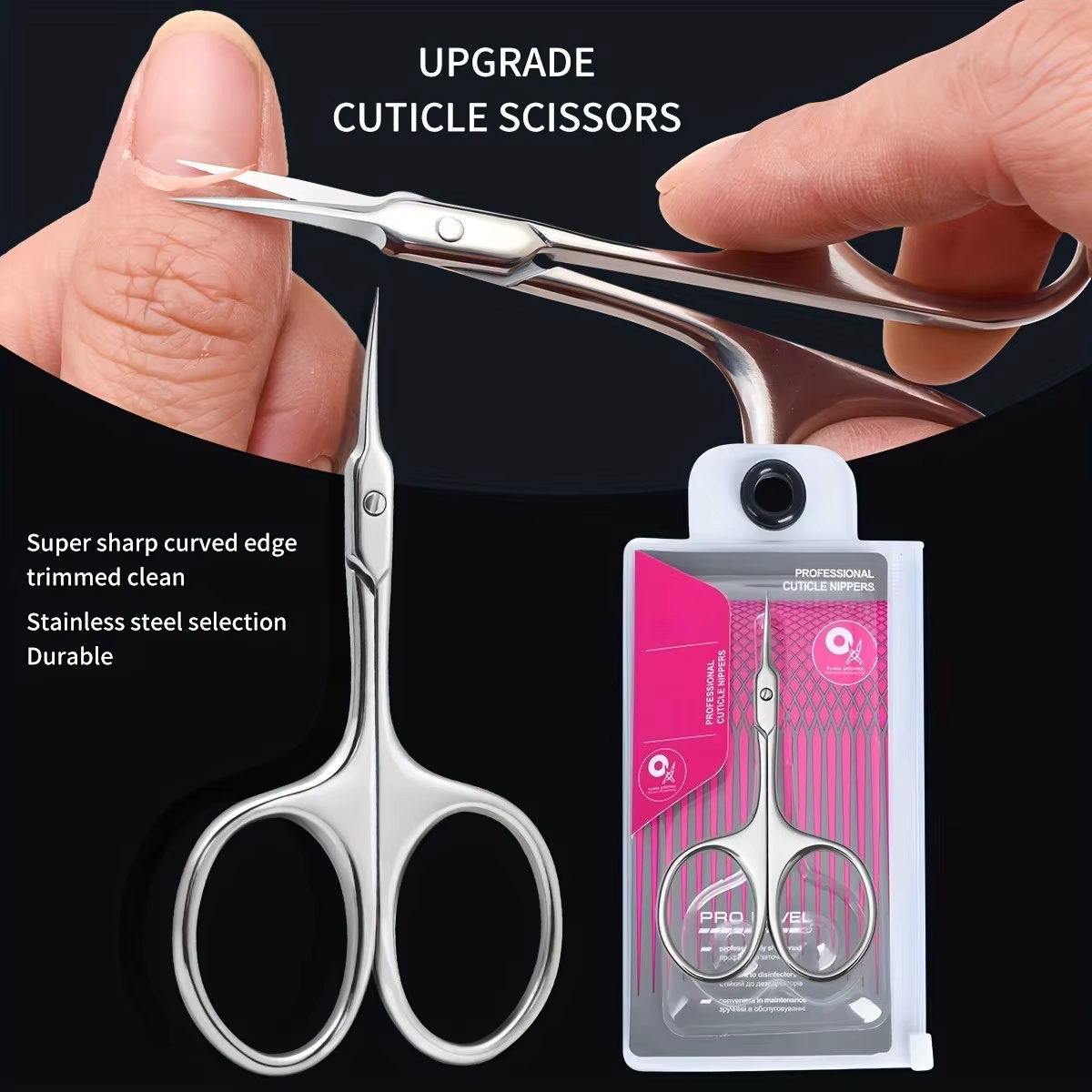 Ciseaux de manucure ciseaux à cuticules couteau à Arc Ultra fin