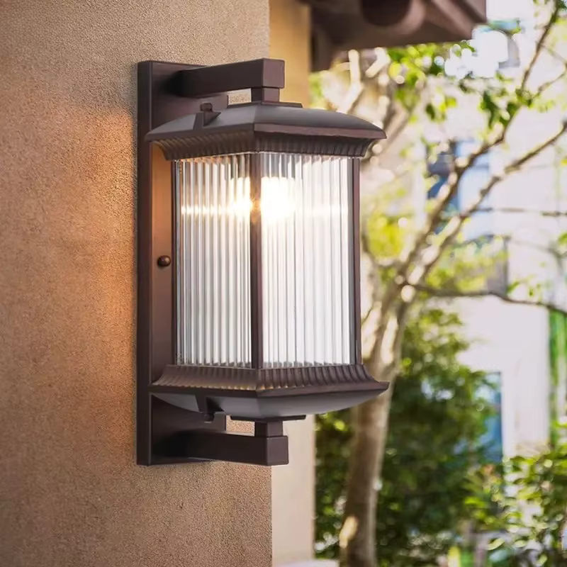 Applique murale moderne de style chinois pour villa, idéale pour couloir extérieur, jardin, cour, balcon