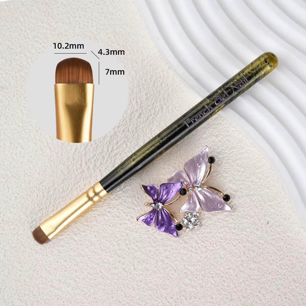 Pinceau plat pour ongles en gel