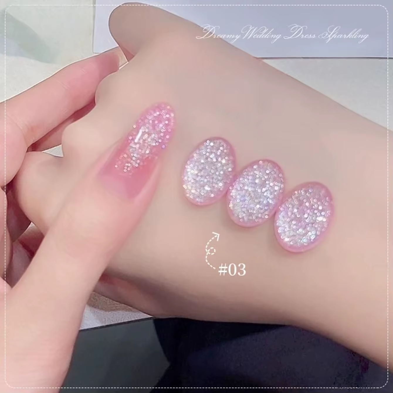 SHAKA 1-6 pièces Vernis à ongles gel pailleté fin