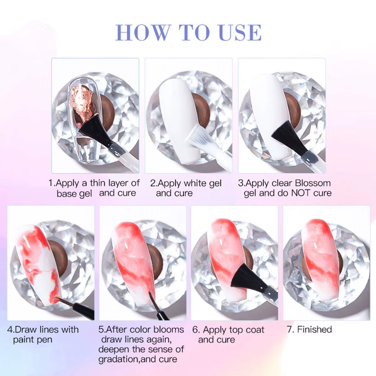 Vernis à ongles en gel transparent Blossom 10 ml