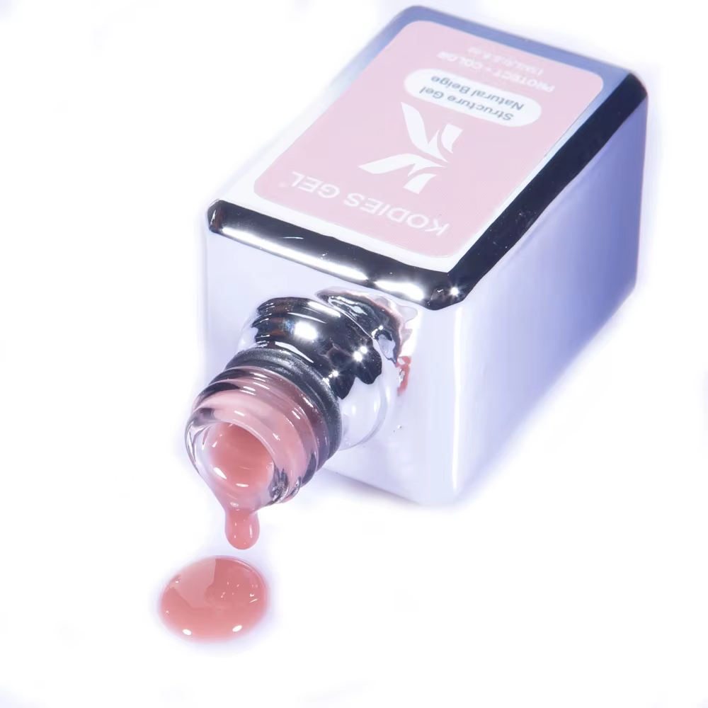KODIES GEL Base en caoutchouc Gel vernis à ongles naturel Beige 15ML Semi Permanent UV Structure couleur