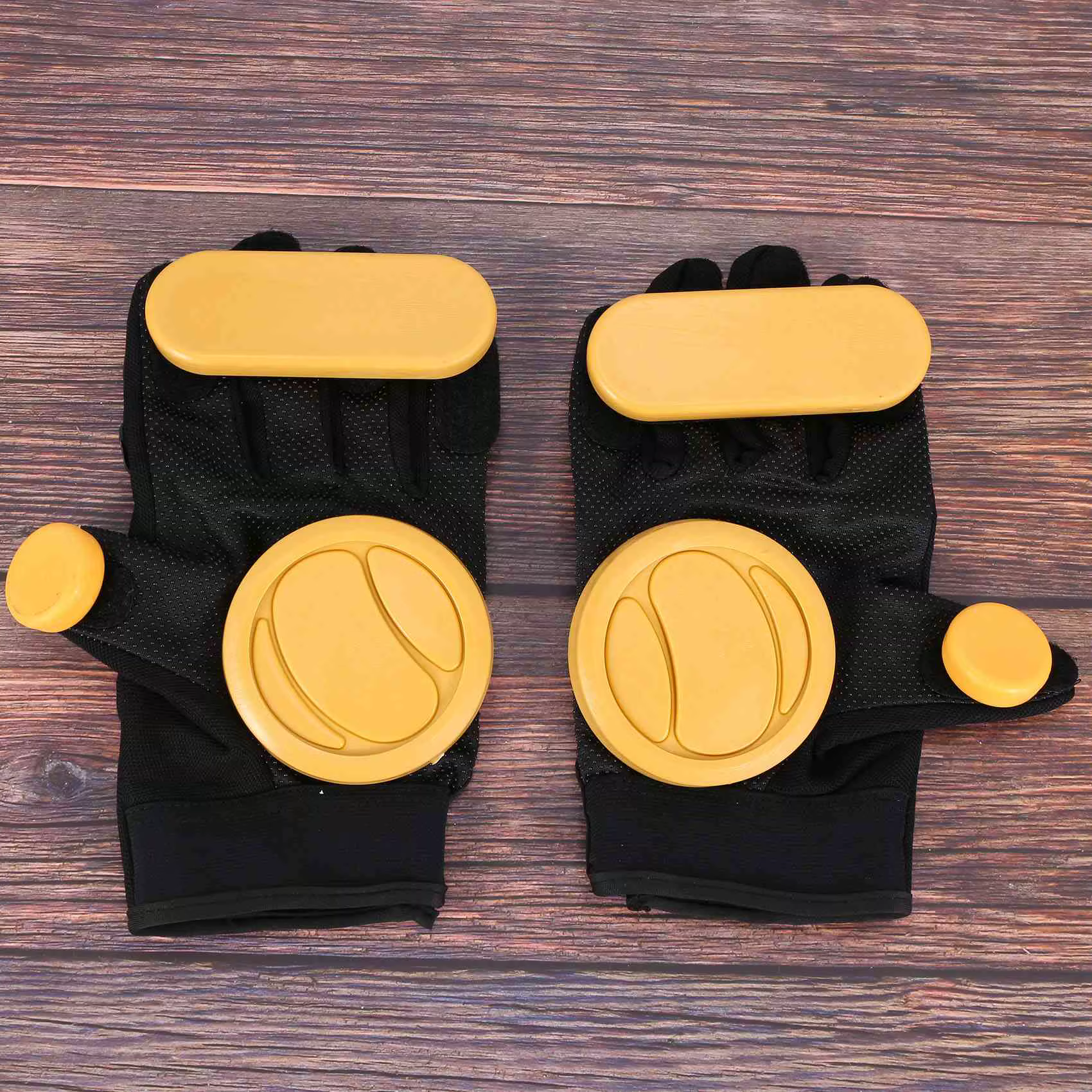 YHOLI-gants de planche à roulettes gants coulissants de descente pierre de feu silex étincelles gants de Longboard équipement de protection/coussin gants coulissants de descente