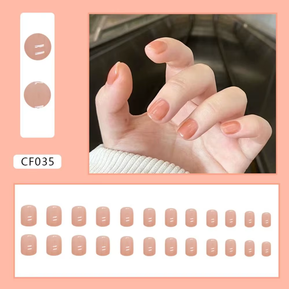 Faux ongles courts ronds français