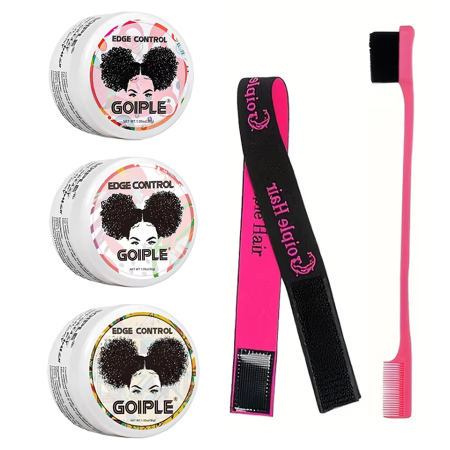 GOIPLE 3 saveurs fruitées 30g ensemble de Gel de contrôle des bords fixation des cheveux cassés lisse Anti-frisottis