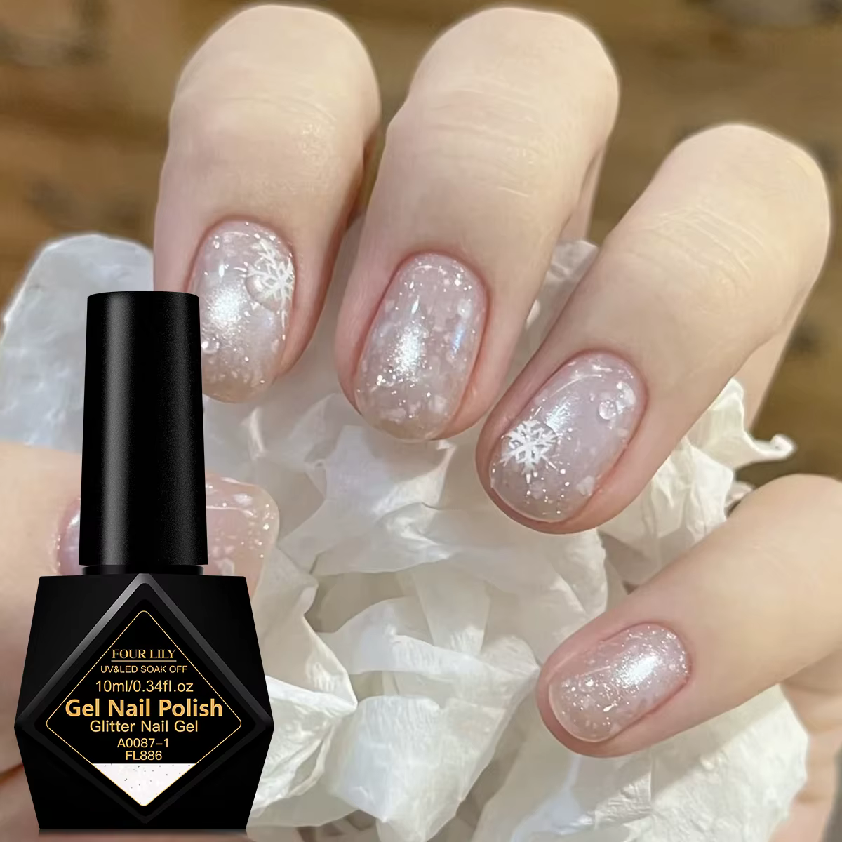 Flocons de neige 10ml, fournitures de Salon de manucure