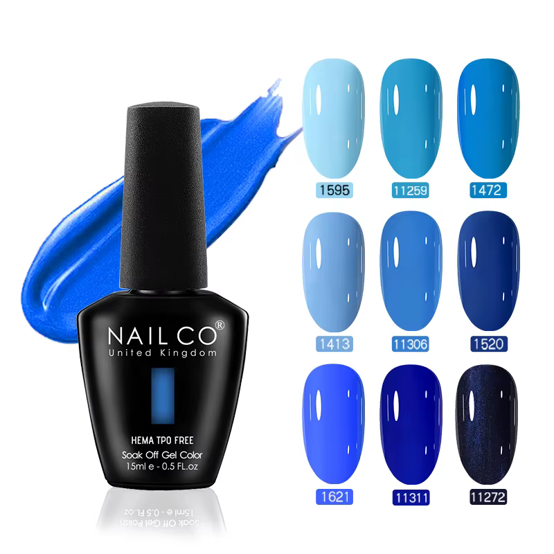NAILCO série de couleurs bleues vernis à ongles Gel pour manucure Nail Art